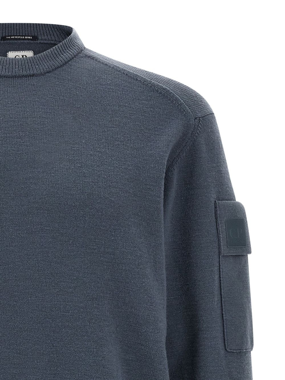 patch-pocket crewneck sweater - 3
