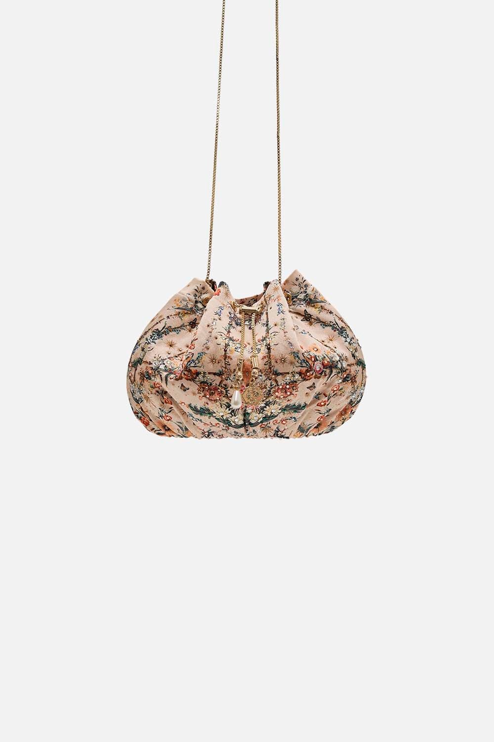 DRAWSTRING POUCH WITH CHAIN STRAP - 1