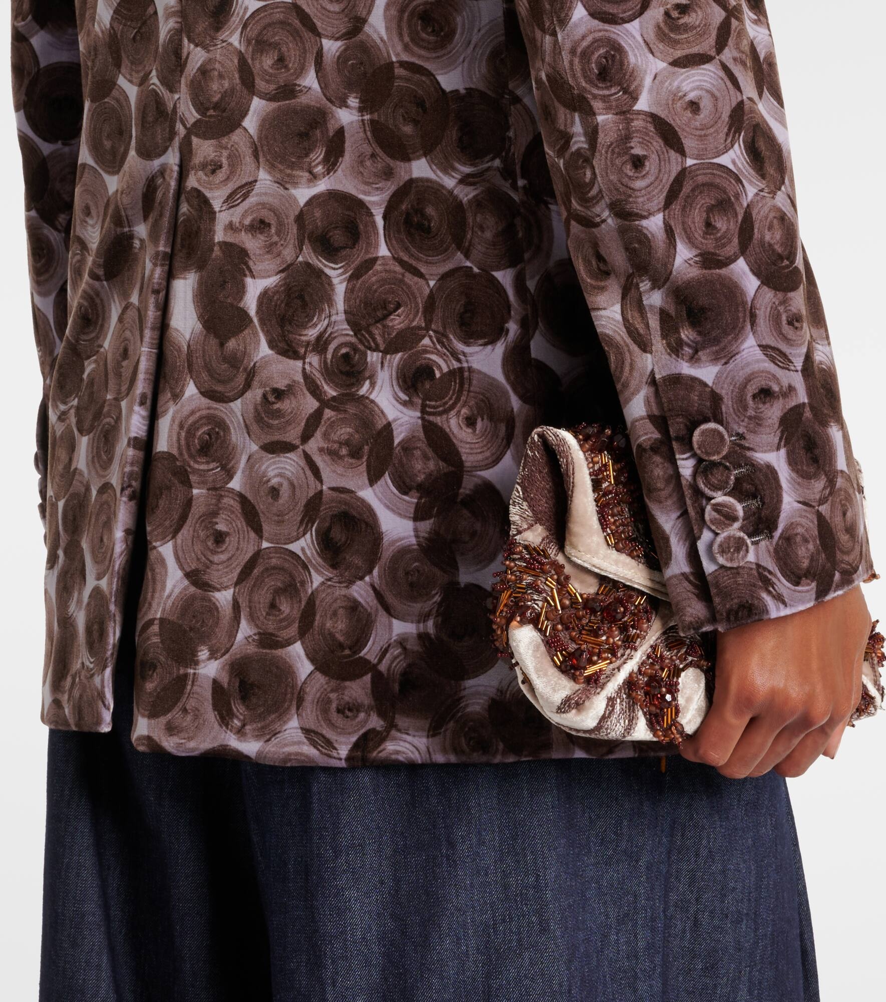 Printed cotton-blend blazer - 6