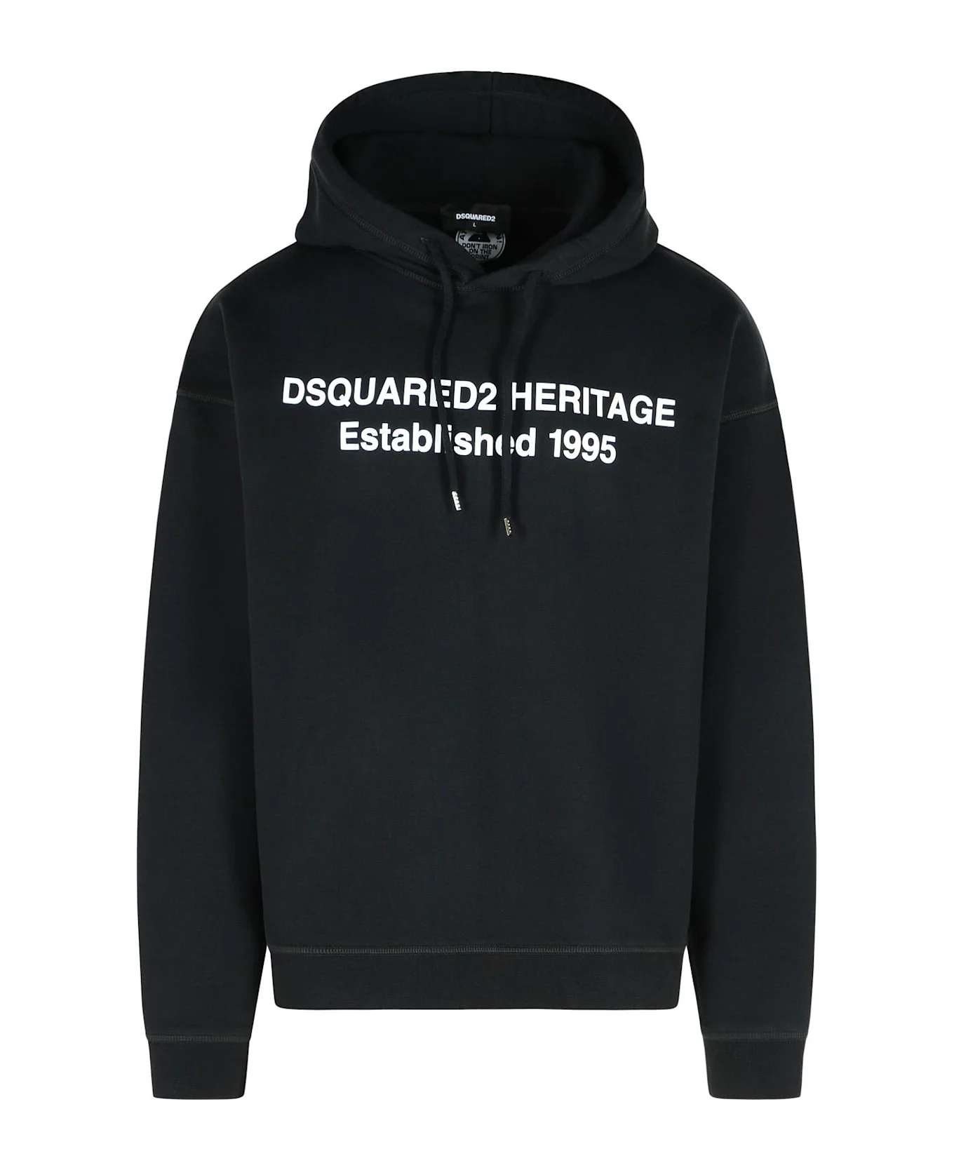 Black Cotton Sweatshirt - 1