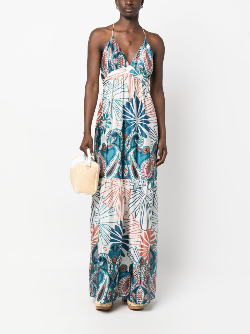 ba&sh floral-print tiered-skirt dress outlook
