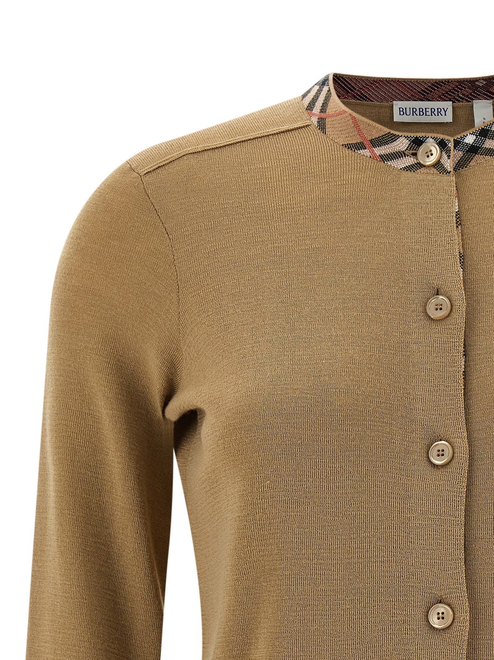 Burberry Women Check Insert Cardigan - 3