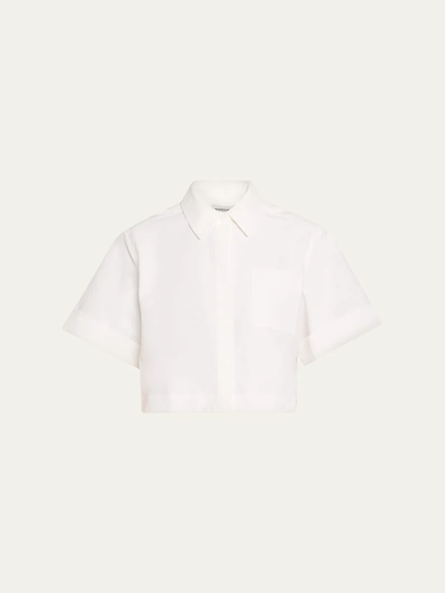 Ryett Short-Sleeve Cropped Shirt - 1