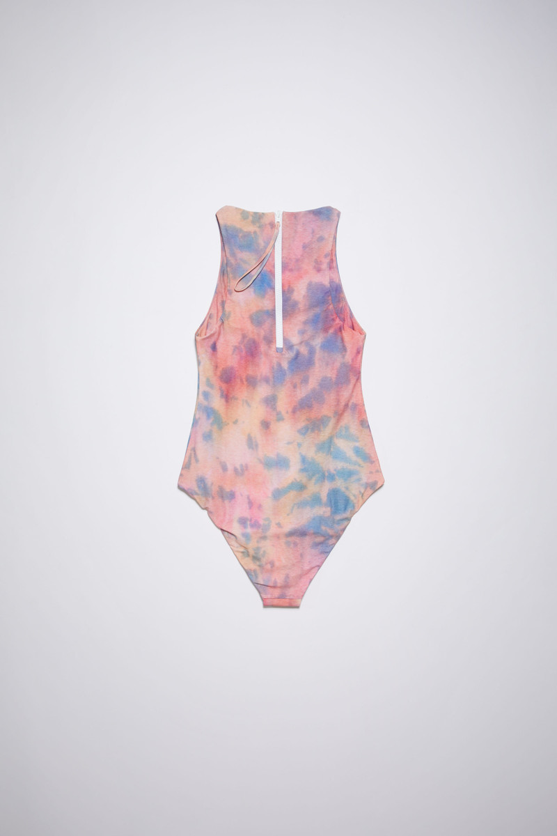 Cloud dye swimsuit - Peach orange 4
