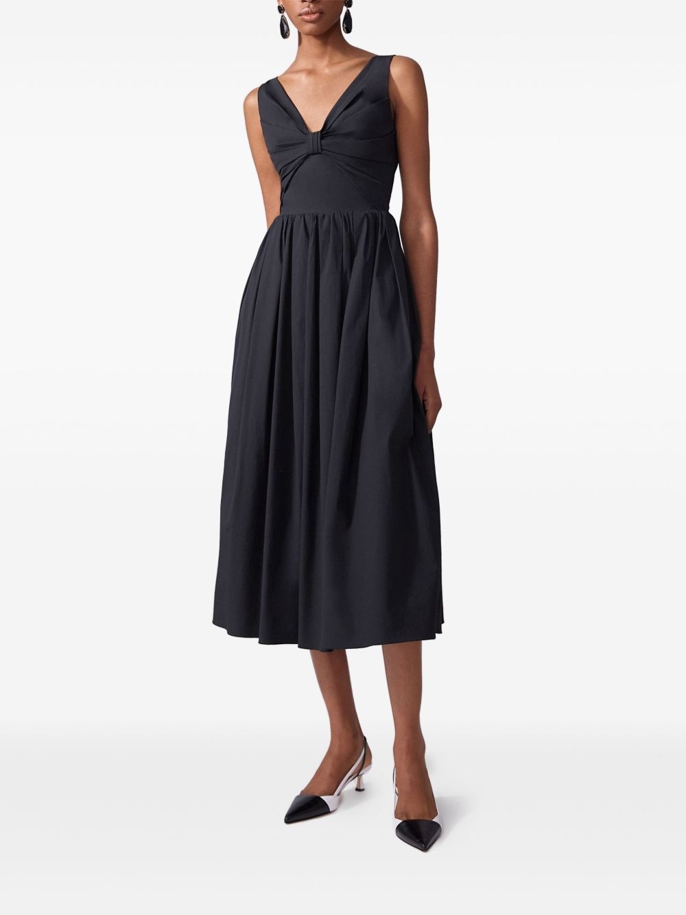 gathered midi dress - 3