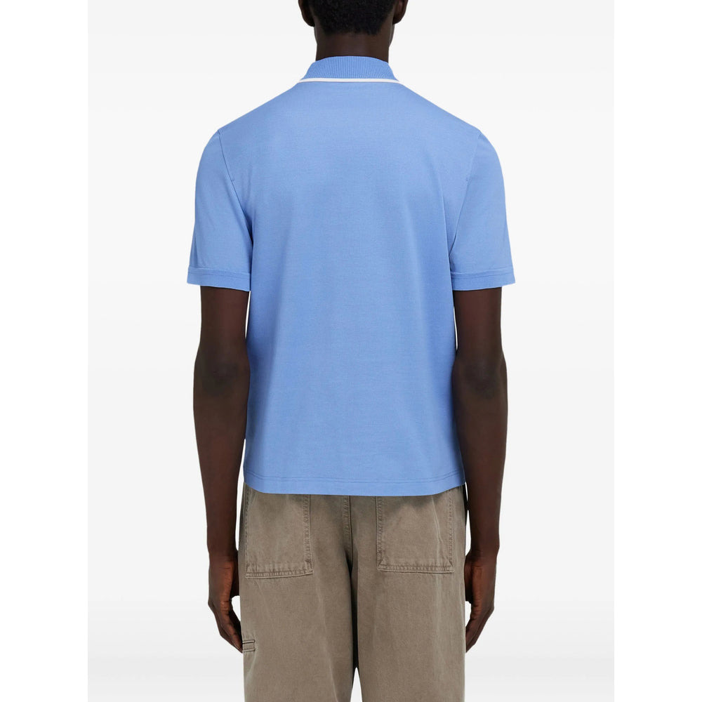 Ferragamo Blue Polo Shirts Men - 3