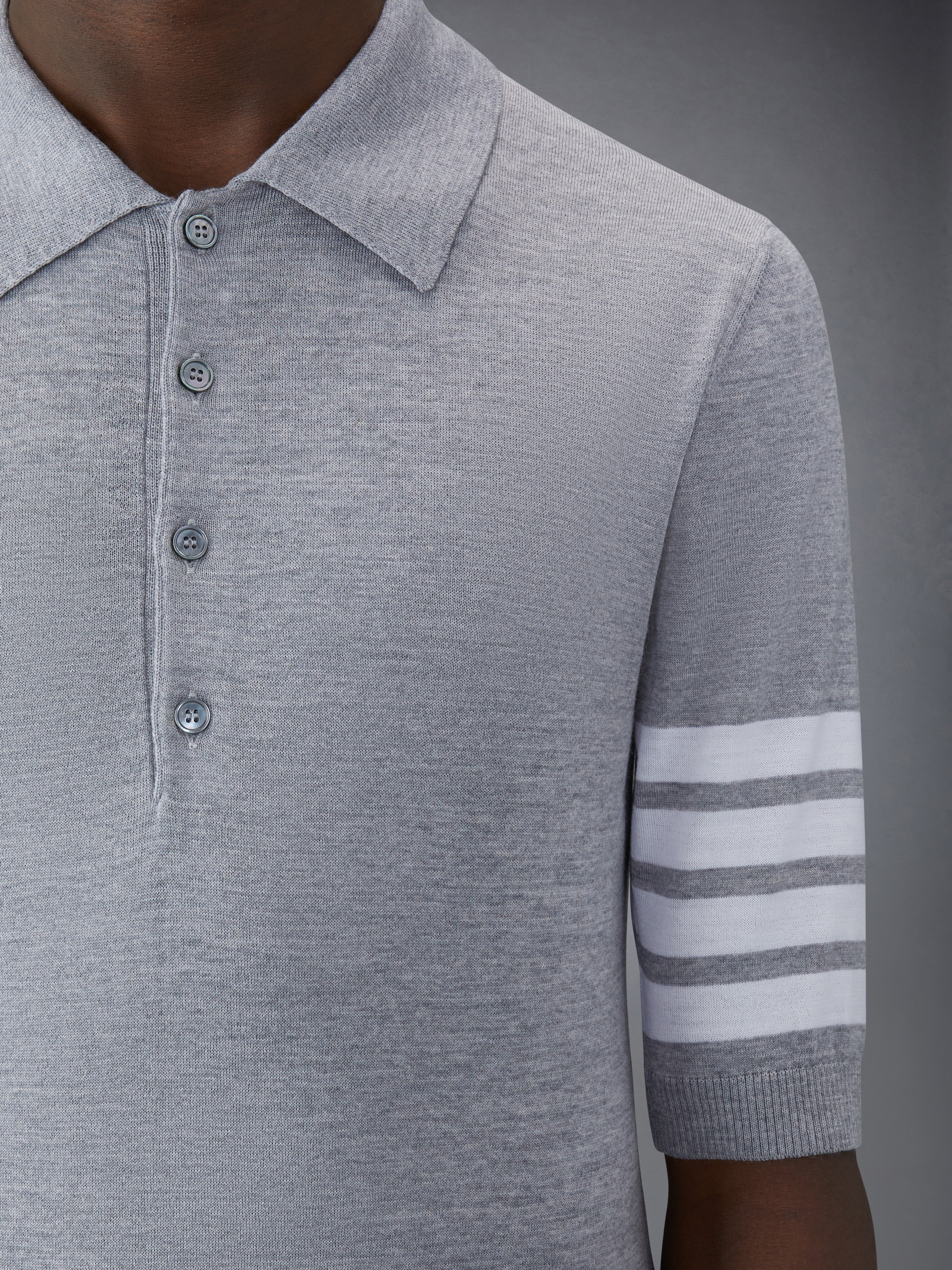SHORT SLEEVE POLO IN SUSTAINABLE FINE MERINO WOOL - 6