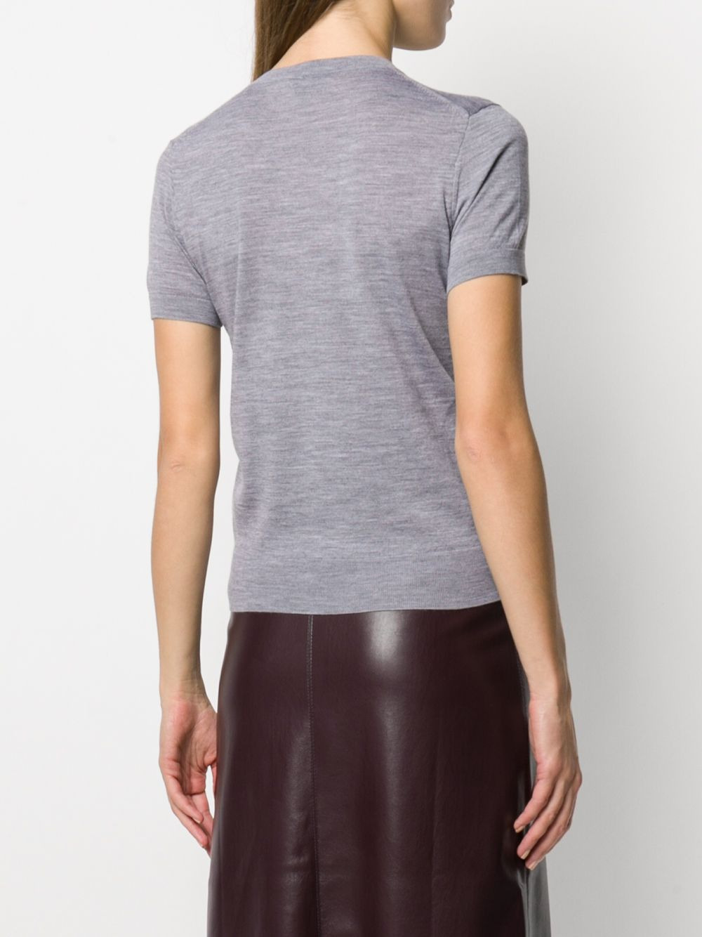 short sleeve knitted top - 4