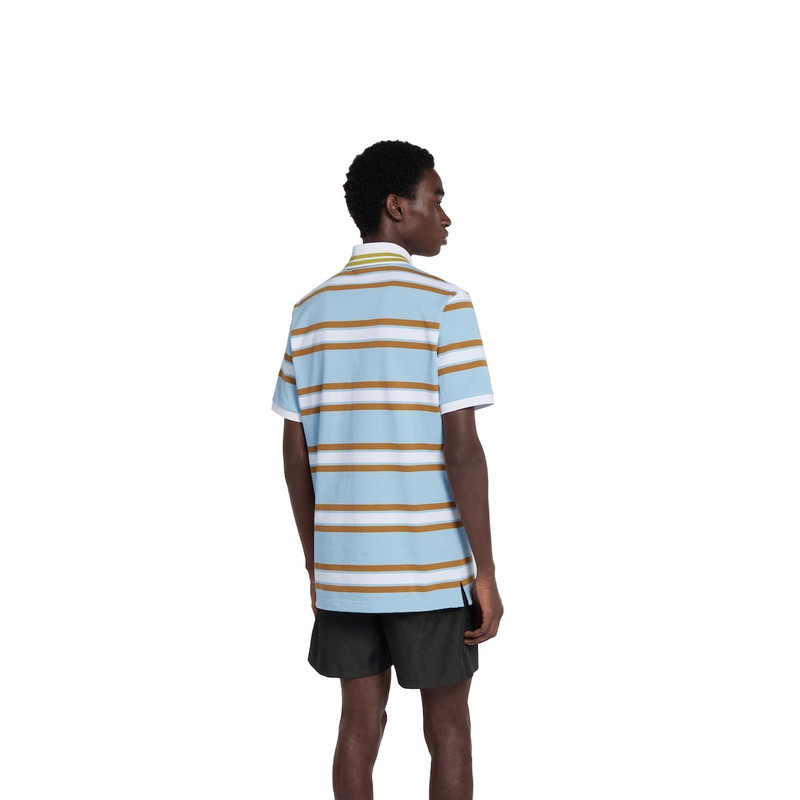 Striped cotton jersey polo top 4