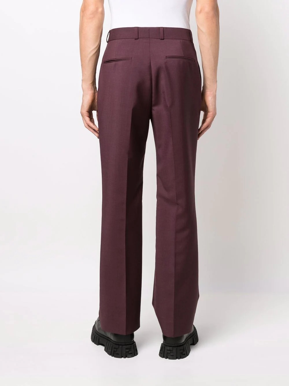 straight-leg tailored trousers - 4