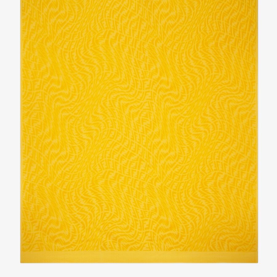 Yellow fabric beach towel - 3