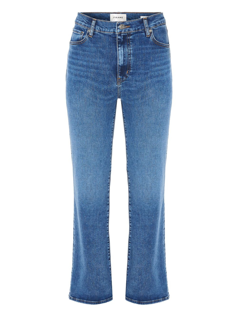 five-pocket washed jeans - 1