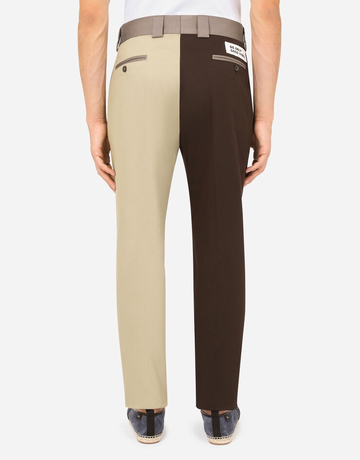 Cotton and linen patchwork pants - 3