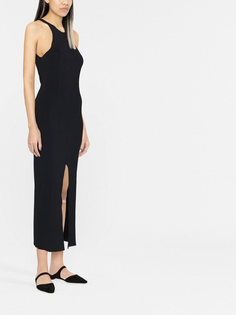 sleeveless fitted midi dress - 3