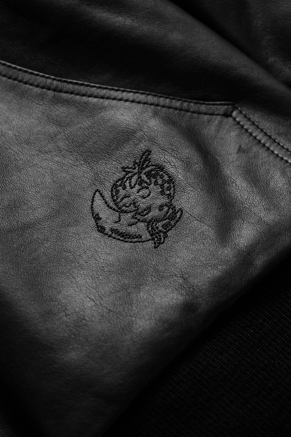 Sky High Farm Hooded Leather Work Jacket Black - 3