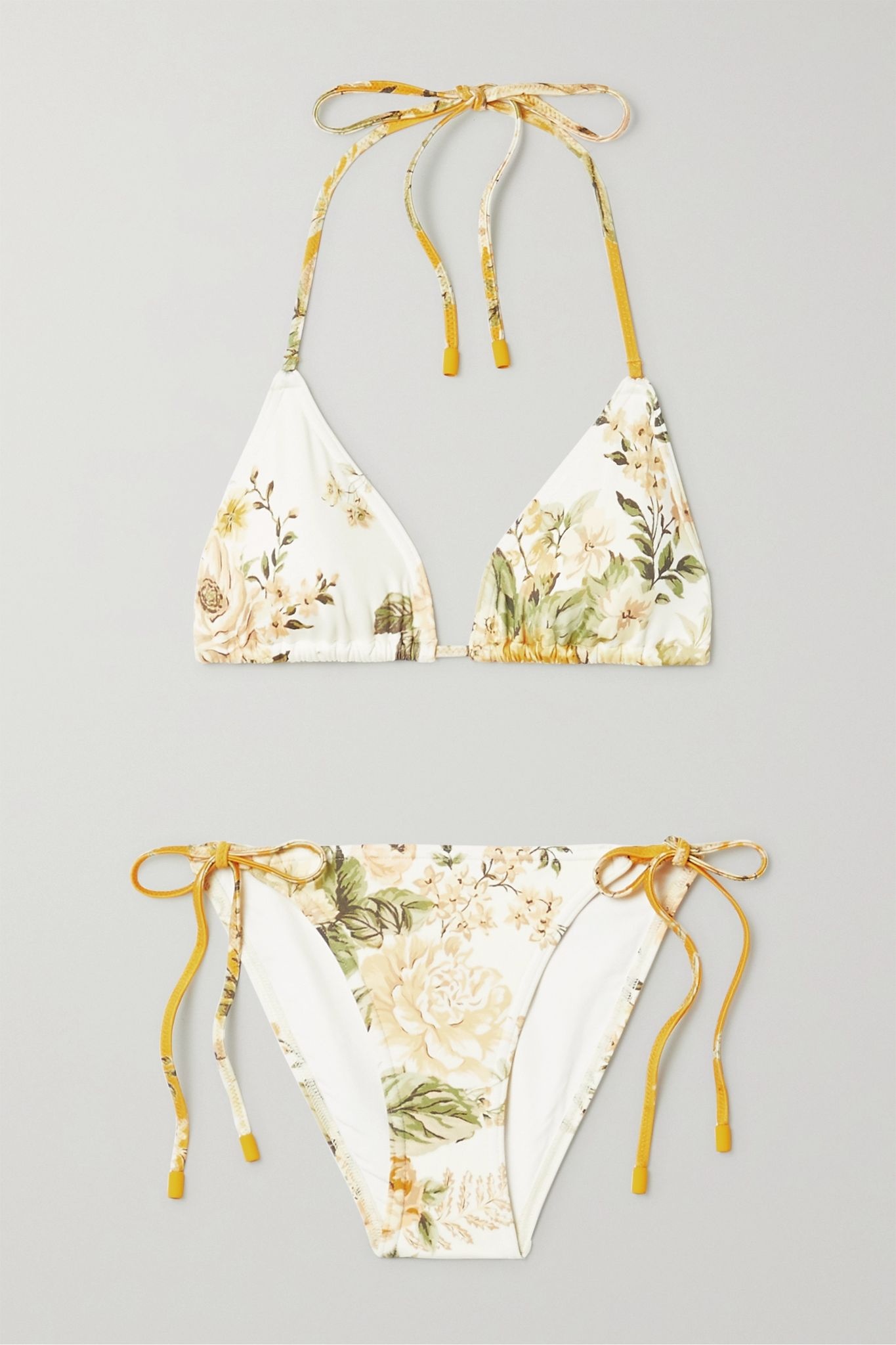 Amelie floral-print triangle bikini - 1