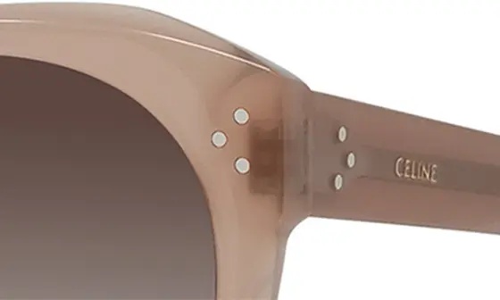 53mm Round Sunglasses in Shiny Lt Brown /Grdnt Brown - 3