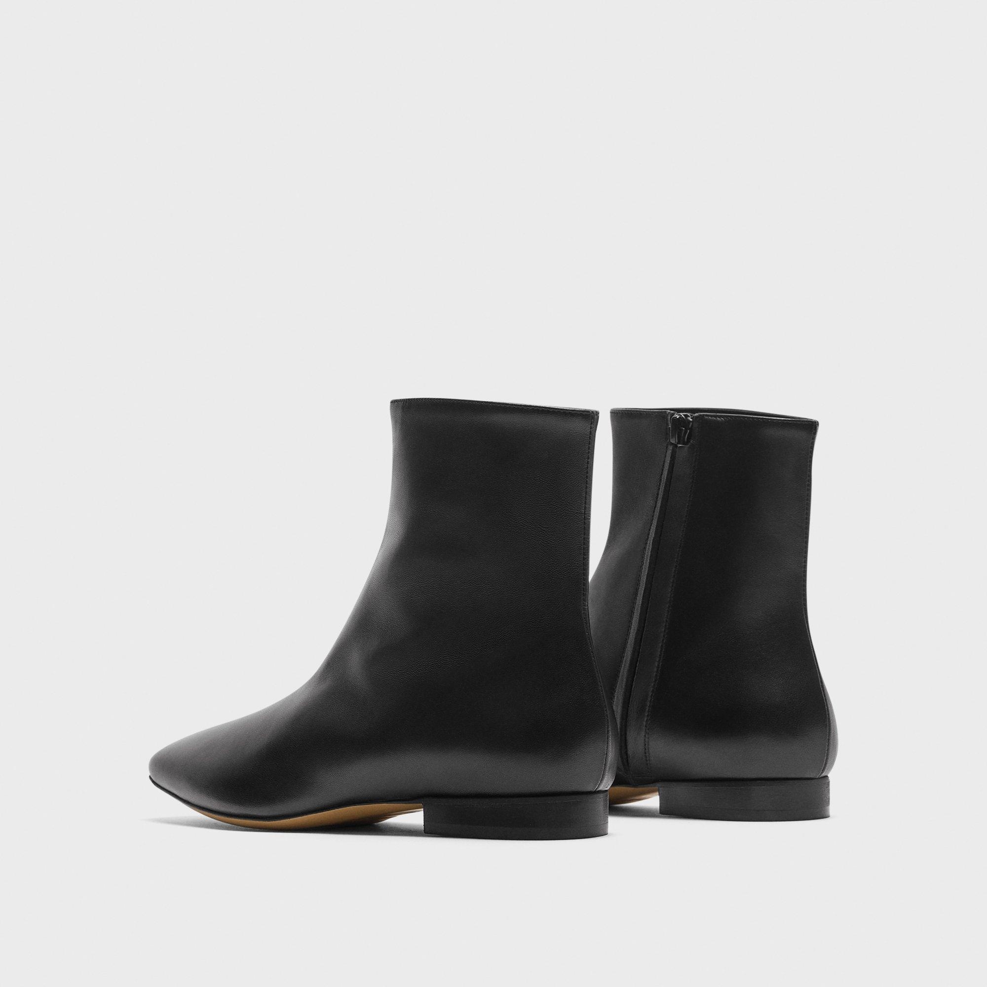 Zip Bootie in Leather - 4