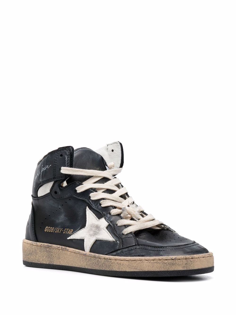 logo-print high-top suede sneakers - 2