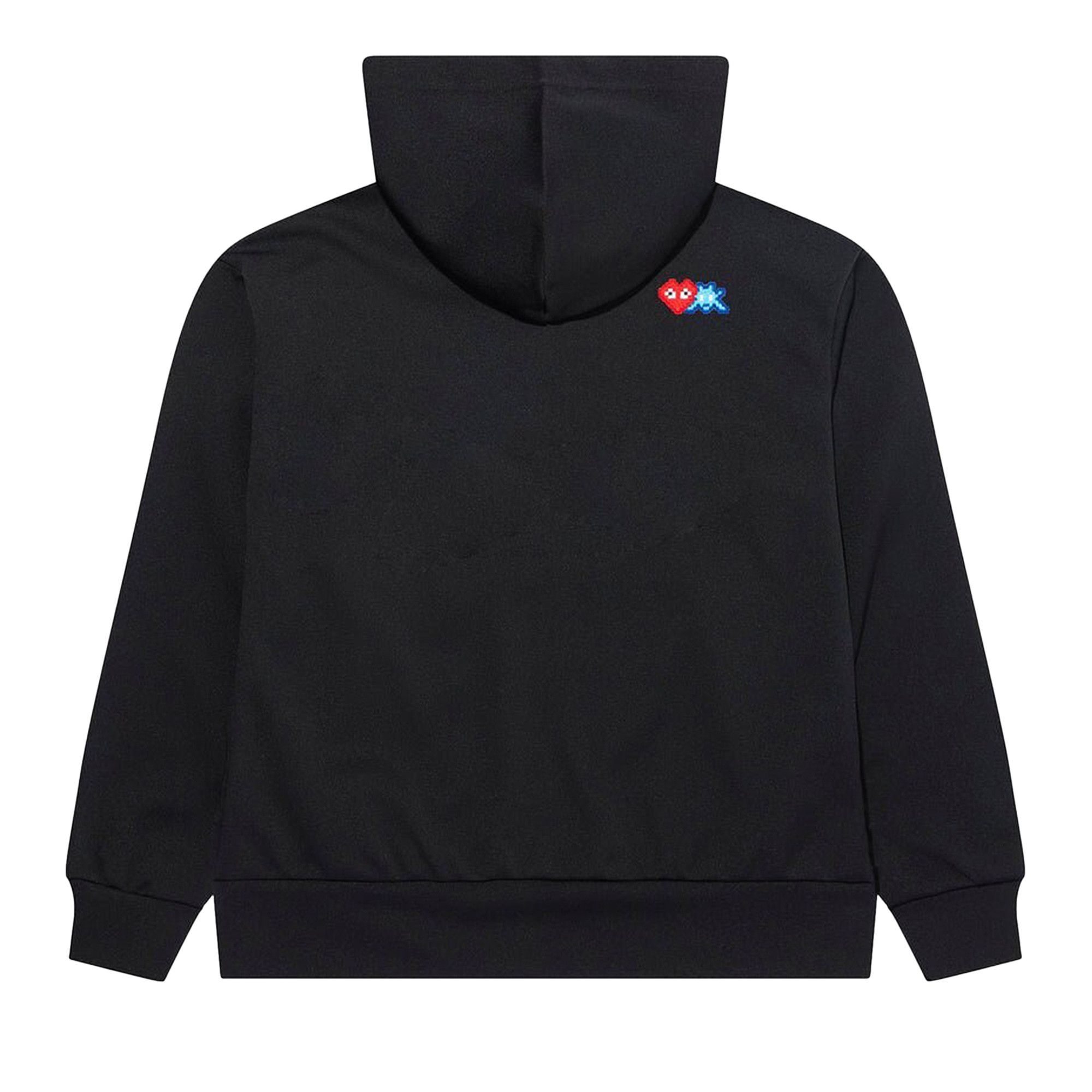 Comme des Garçons PLAY x Invader Pixel Heart Zip Hoodie 'Black' - 2