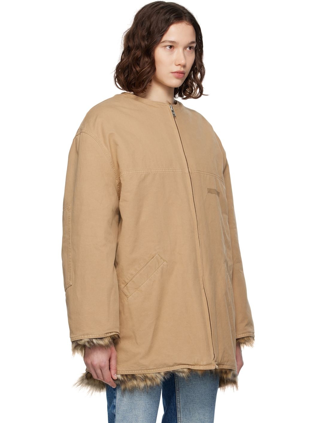 Tan Cotton Canvas Sports Jacket - 2