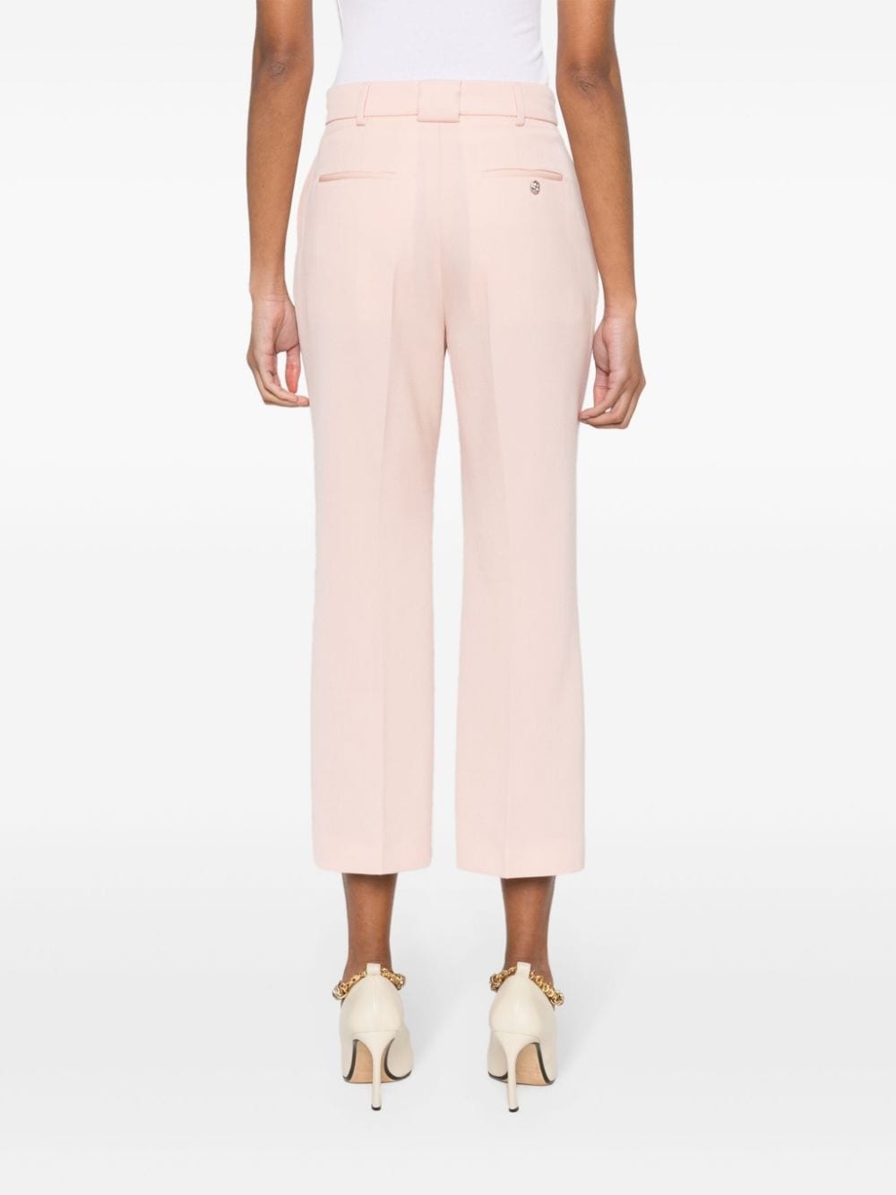 wool flared trousers - 4