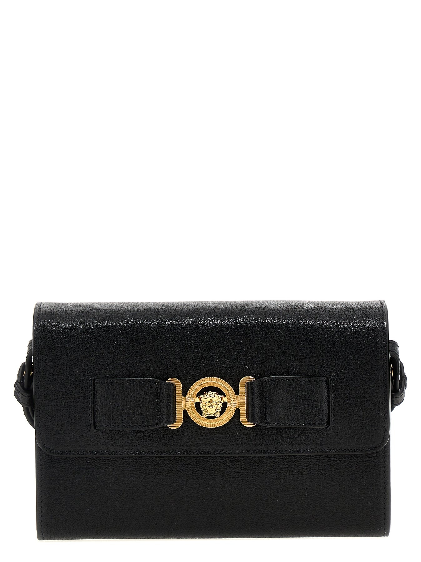 VERSACE Medusa Biggie Crossbody Bags Black | wananluxury | REVERSIBLE