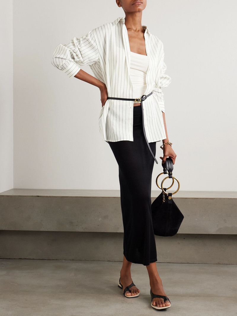 Totême Striped voile shirt White outlook