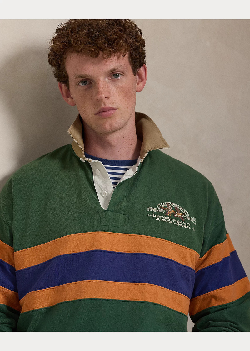 Vintage Fit Embroidered Rugby Shirt 5