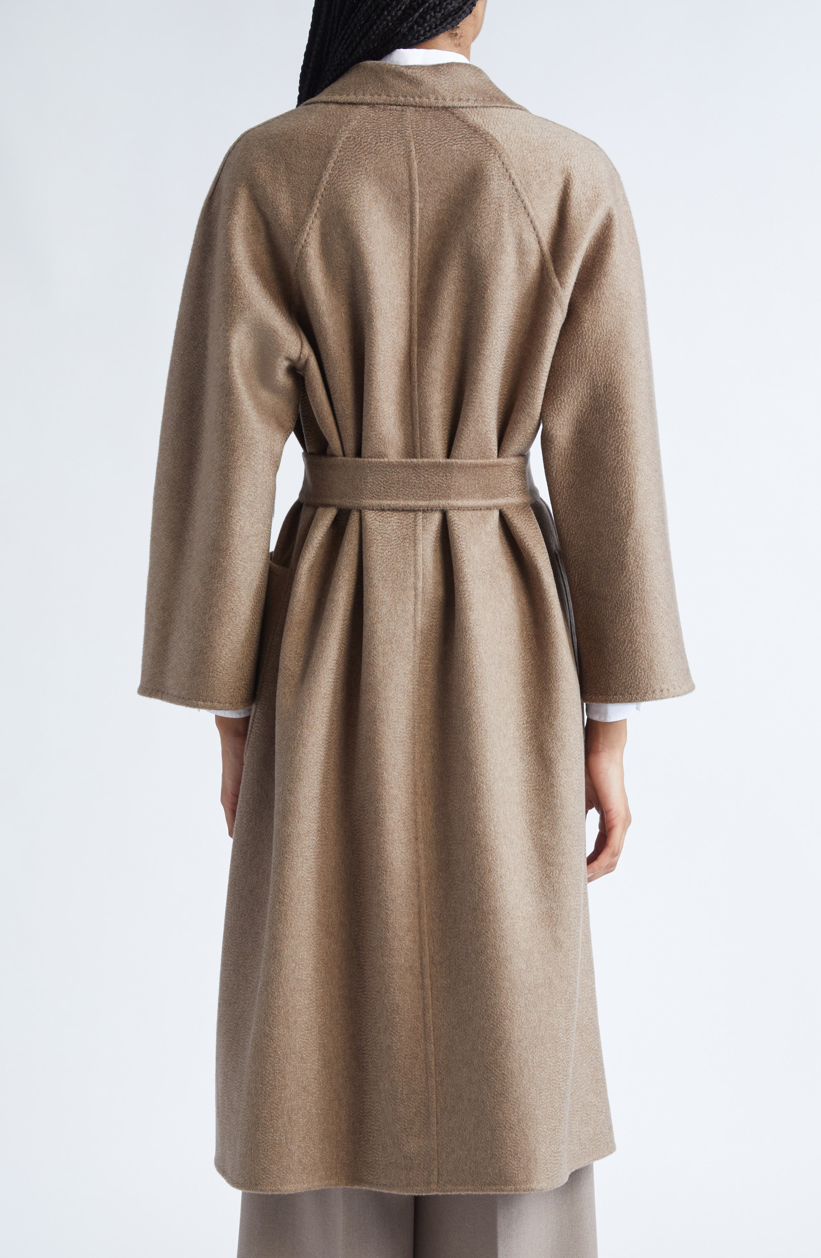 Max Mara Ludmilla Double Face Cashmere Coat in Hazelnut Brown at Nordstrom - 3