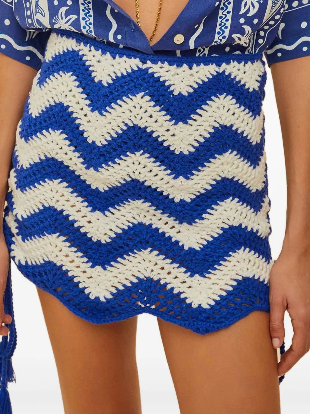 chevron tassel mini skirt - 1