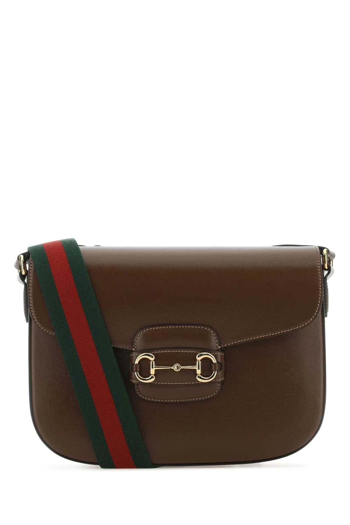 Gucci Men Brown Leather 1955 Horsebit Shoulder Bag - 1