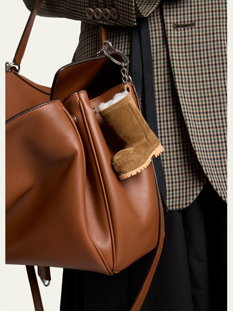 BALENCIAGA Mini Suede Boot Key Ring Bag Charm outlook