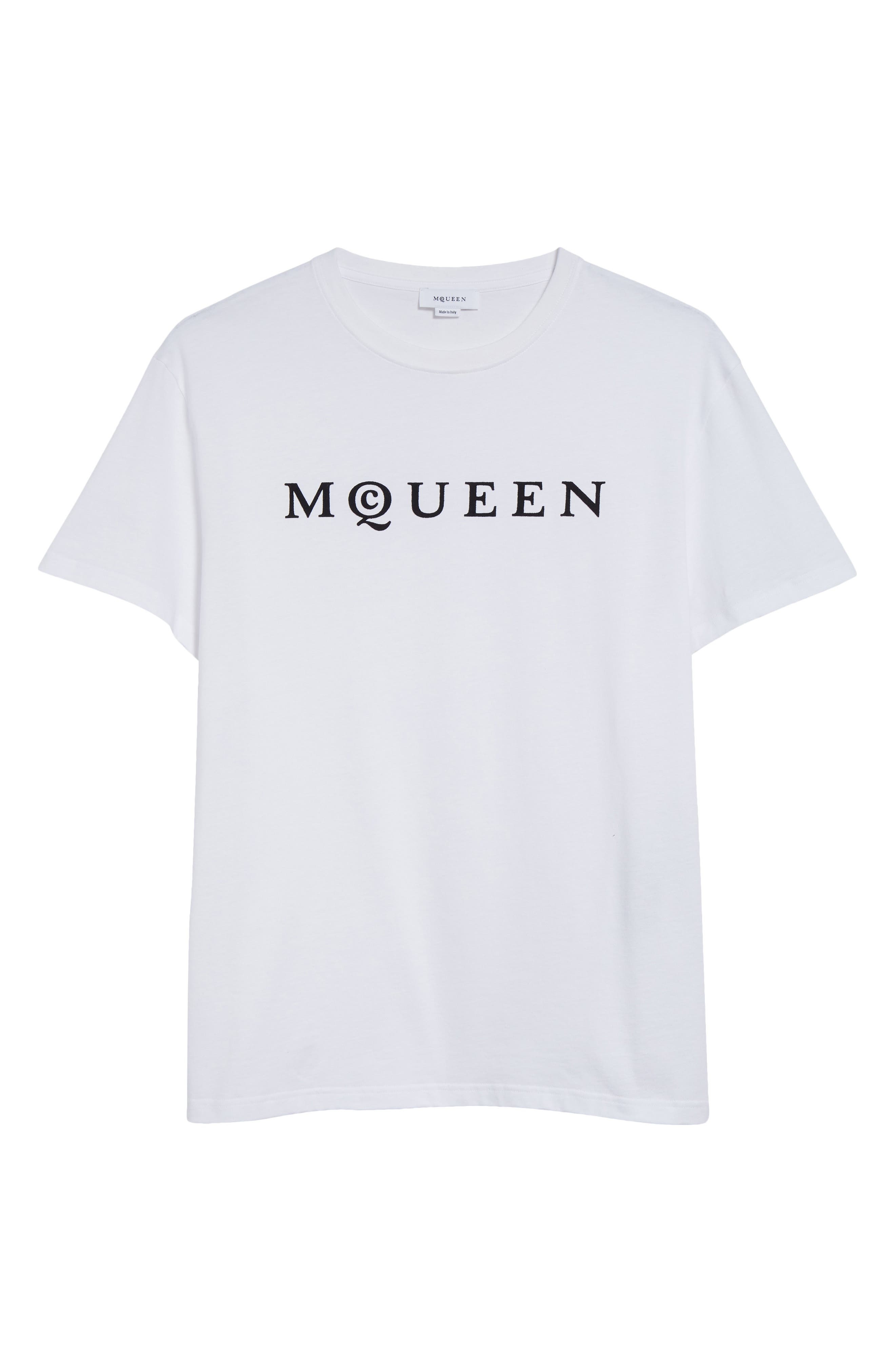 McQueen Logo Graphic T-Shirt in White /Black at Nordstrom - 5