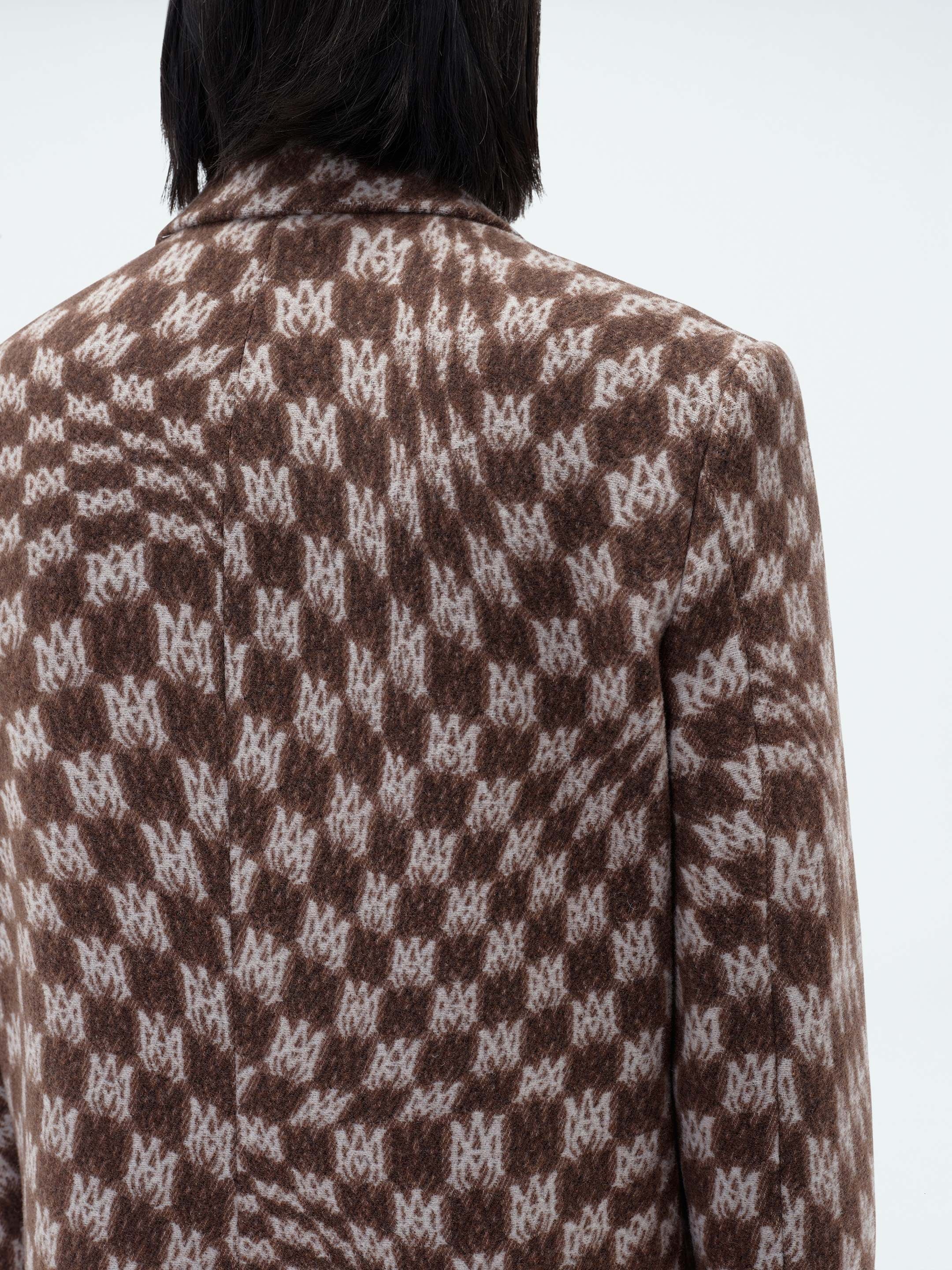 SINGLE BREASTED JACQUARD "WAVY" M.A. OVERCOAT - 7
