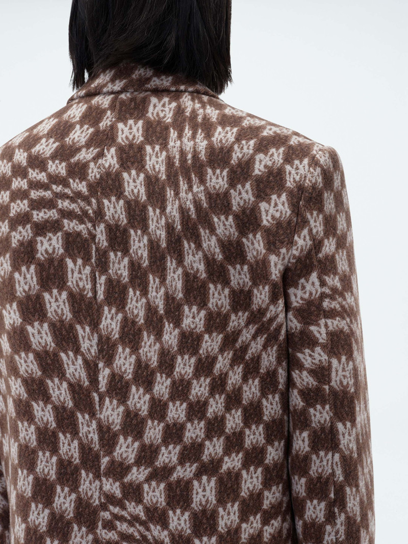 SINGLE BREASTED JACQUARD "WAVY" M.A. OVERCOAT 7