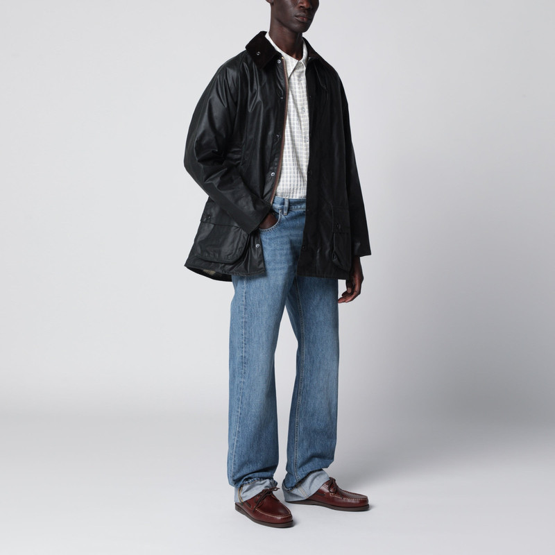 Barbour Sage green Beaufort waxed jacket outlook