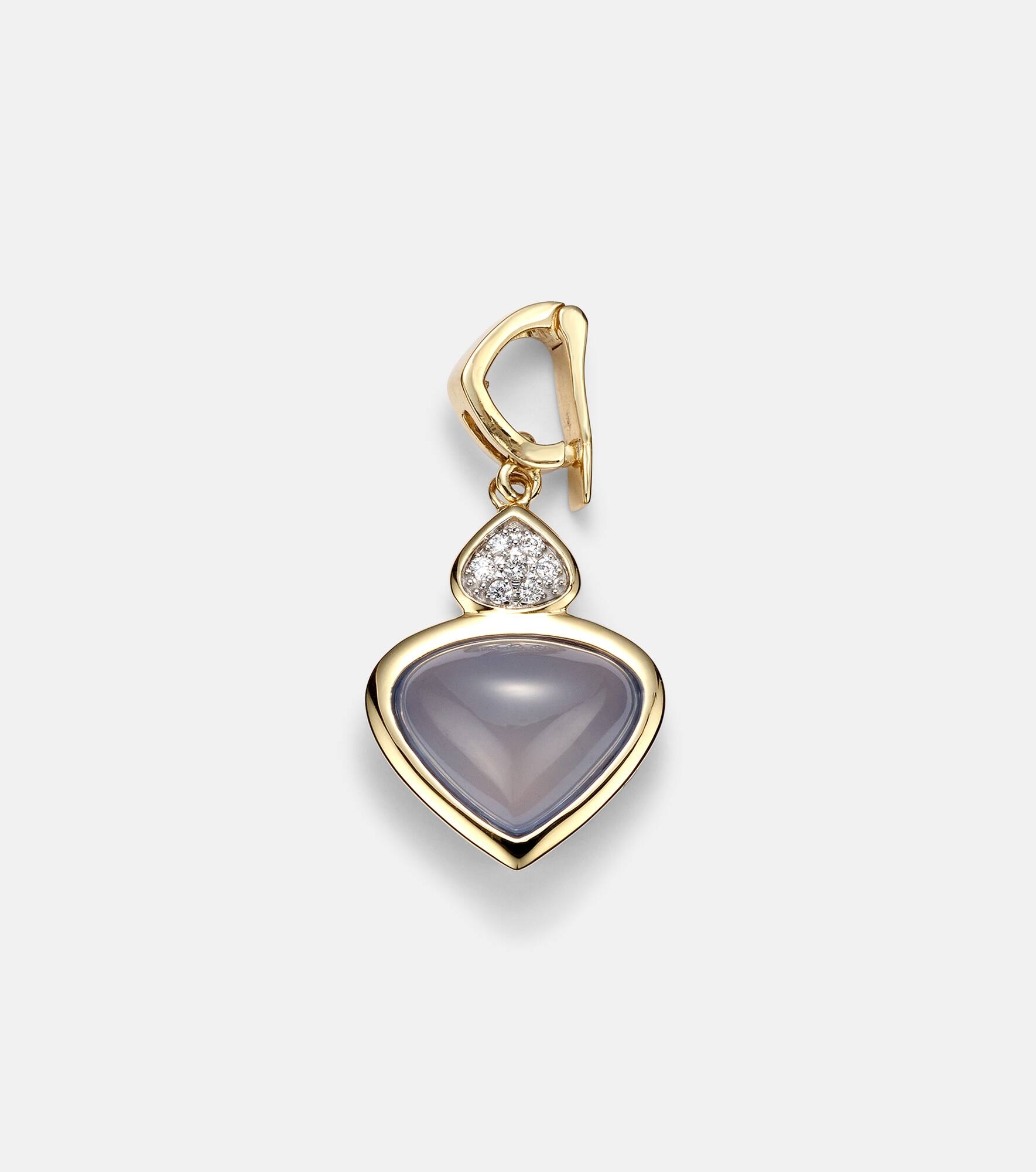 Trisolina 18kt gold necklace with chalcedony and diamonds - 4