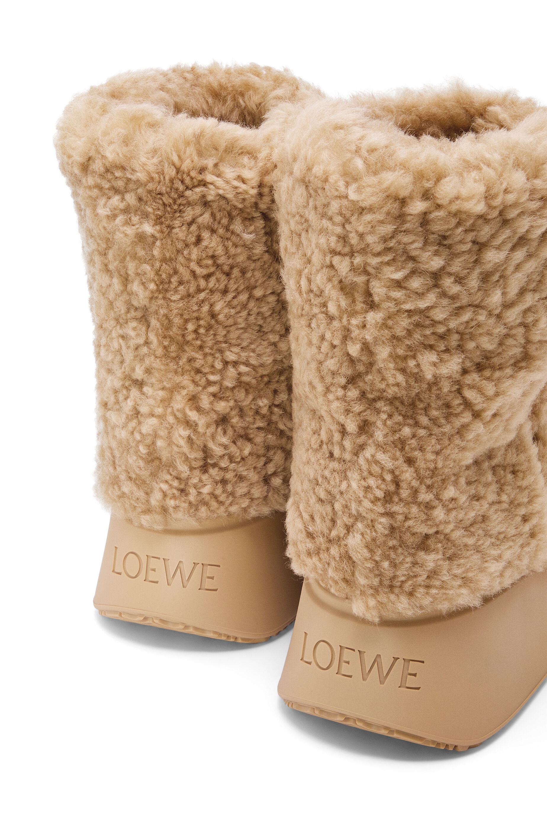 Wedge boot in shearling - 4