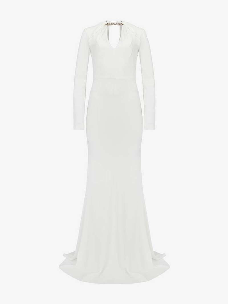 elegant evening dresses for mother of the bride Sleeveless Evening Mini Dress | ALEXANDER MCQUEEN main image 0