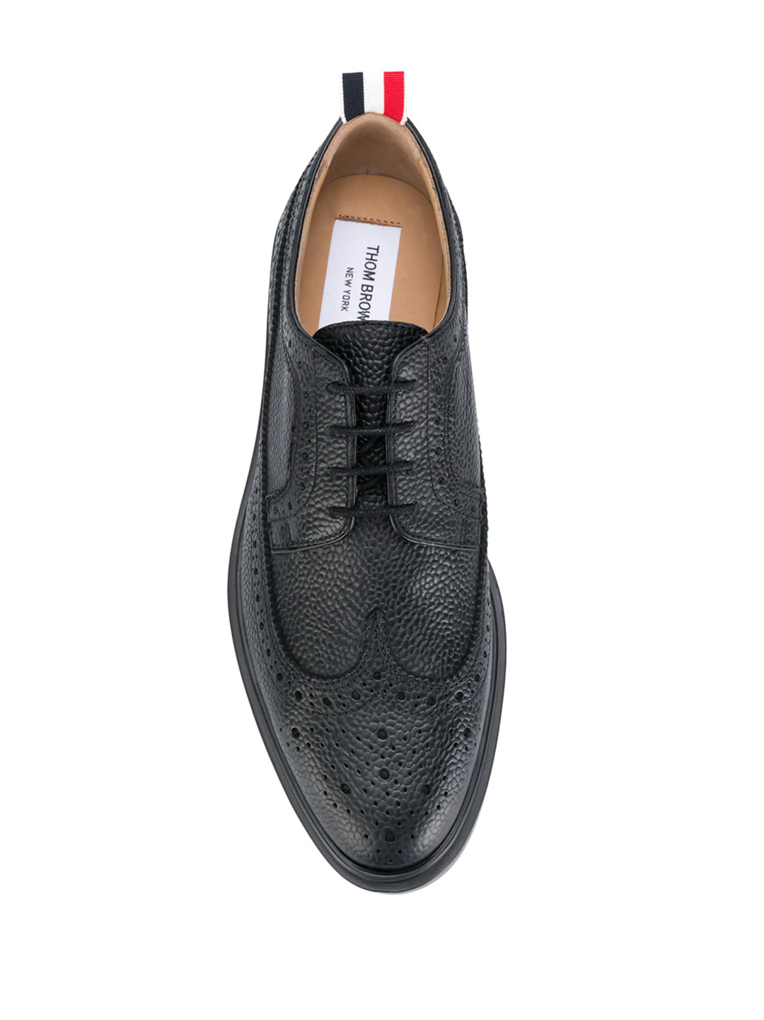 Pebble Grain Lightweight Rubber Sole Classic Longwing Brogues Women - 4