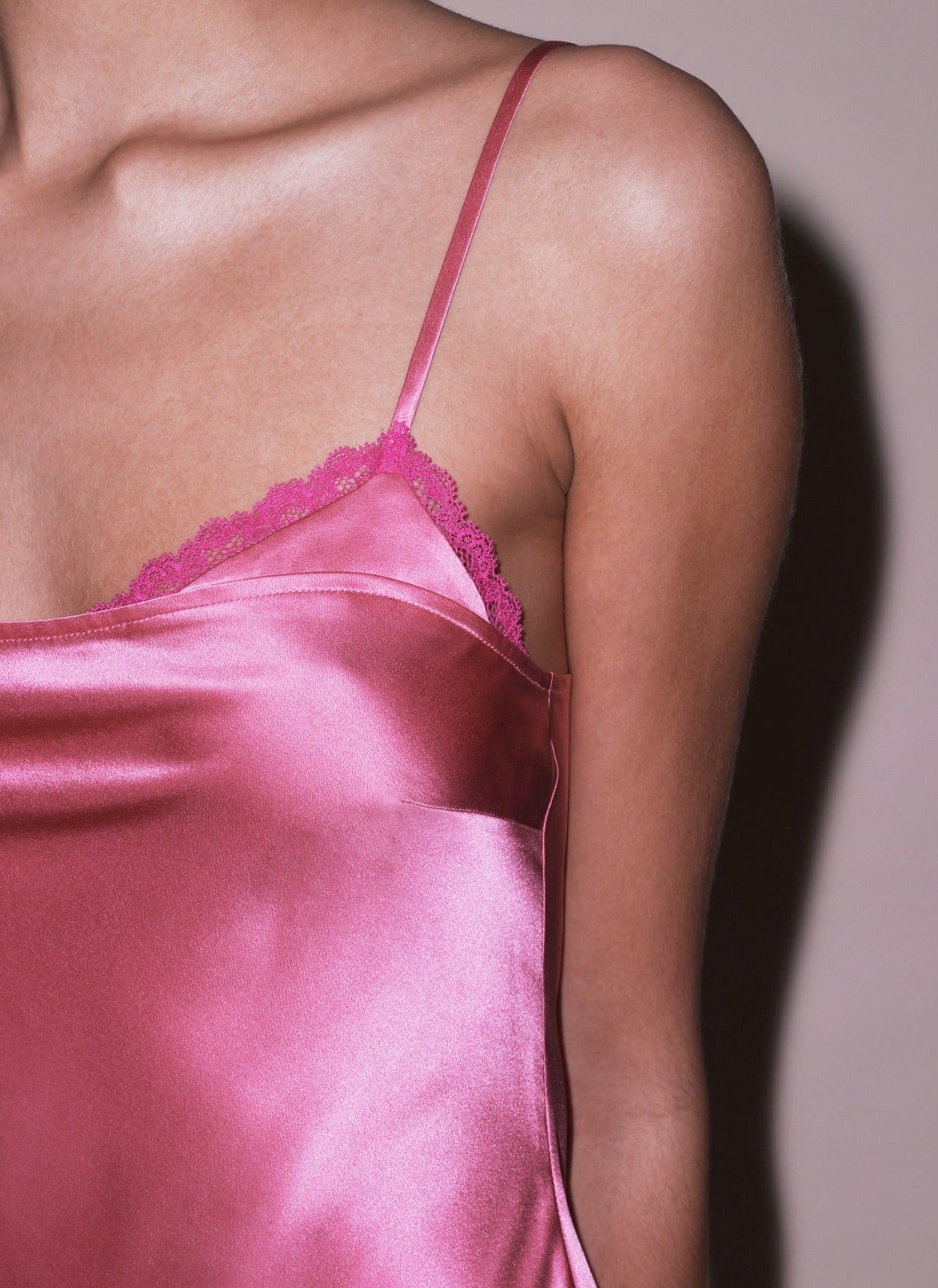 High Slit Slip with Lace Trim - 5