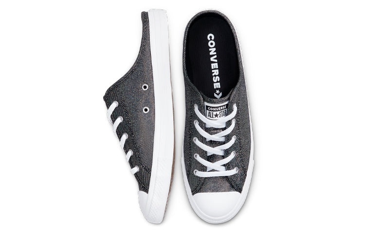 (WMNS) Converse Chuck Taylor All Star Dainty Mule Metal Black Pedal Casual Canvas Shoes 568811C - 4