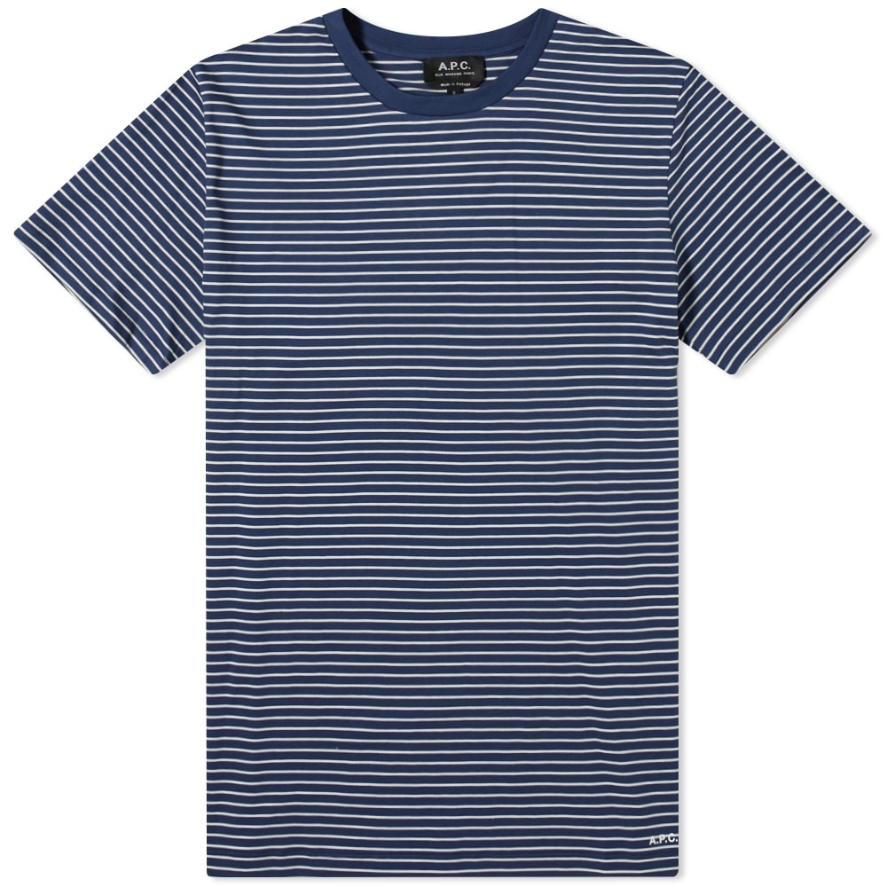 A.P.C. Aurelien Fine Stripe Tee - 1