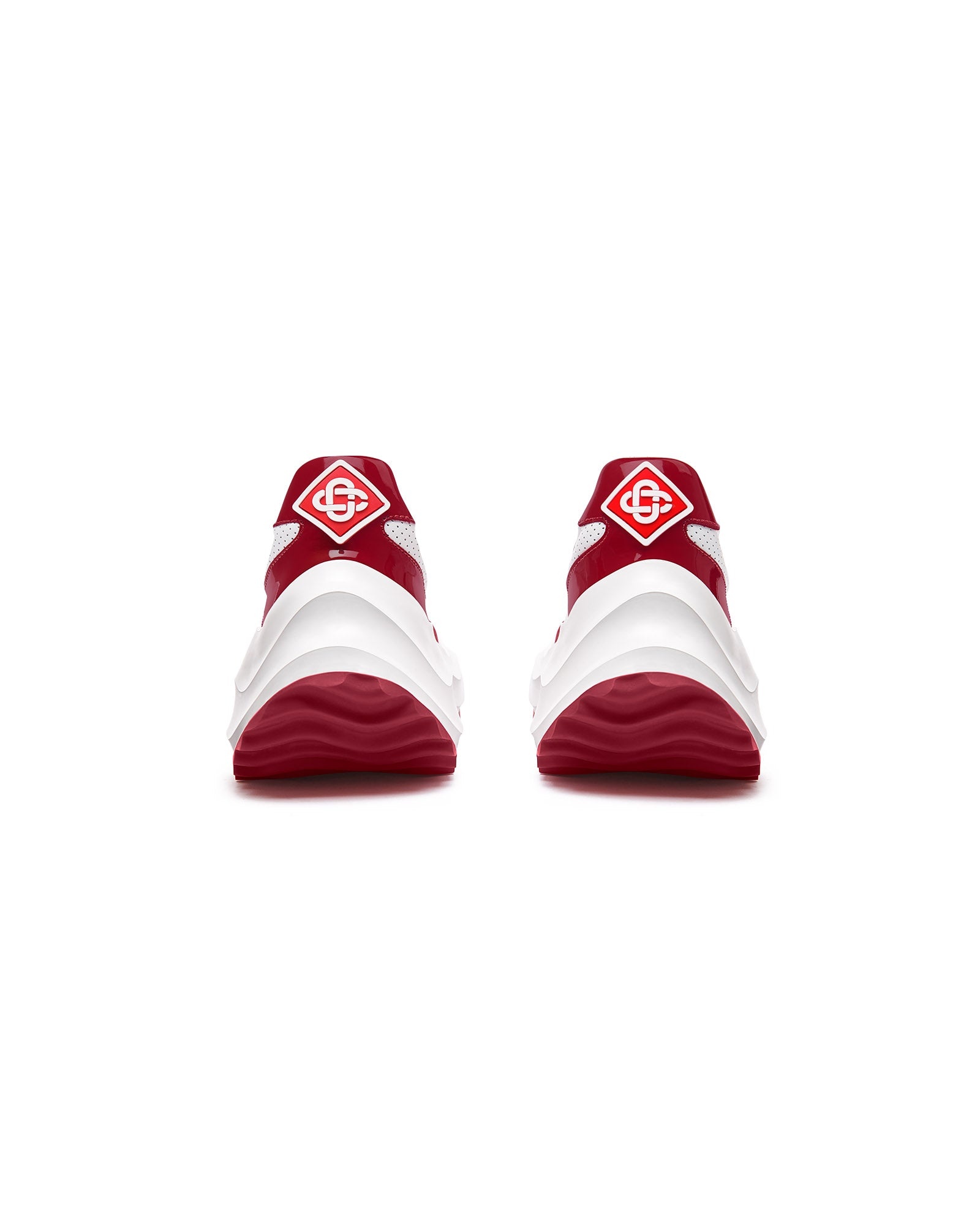 Womens Atlantis White & Haute Red Sneaker - 9