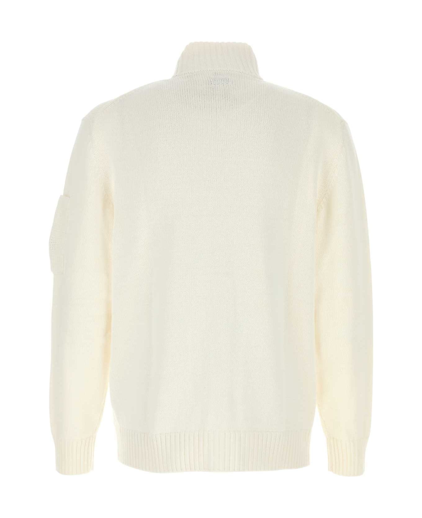 White Cotton Cardigan - 2