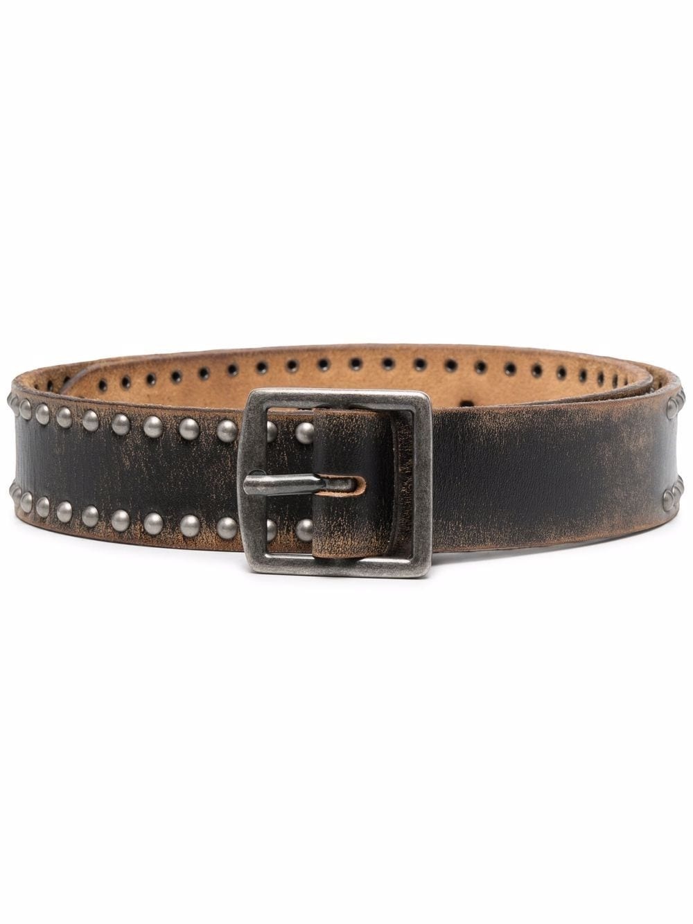 stud-embellished leather belt - 1