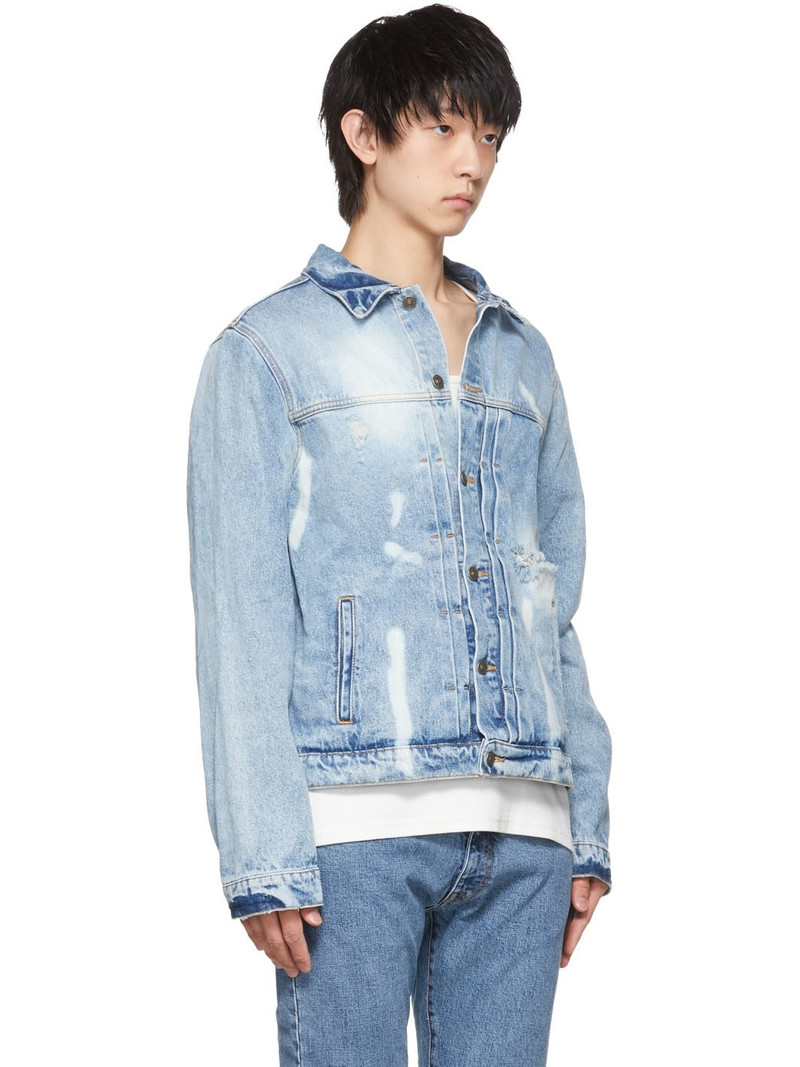 Blue Distressed Denim Jacket 2