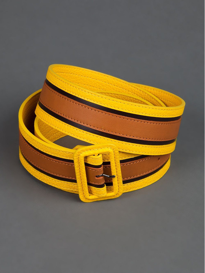 Burberry bi-colour leather belt outlook