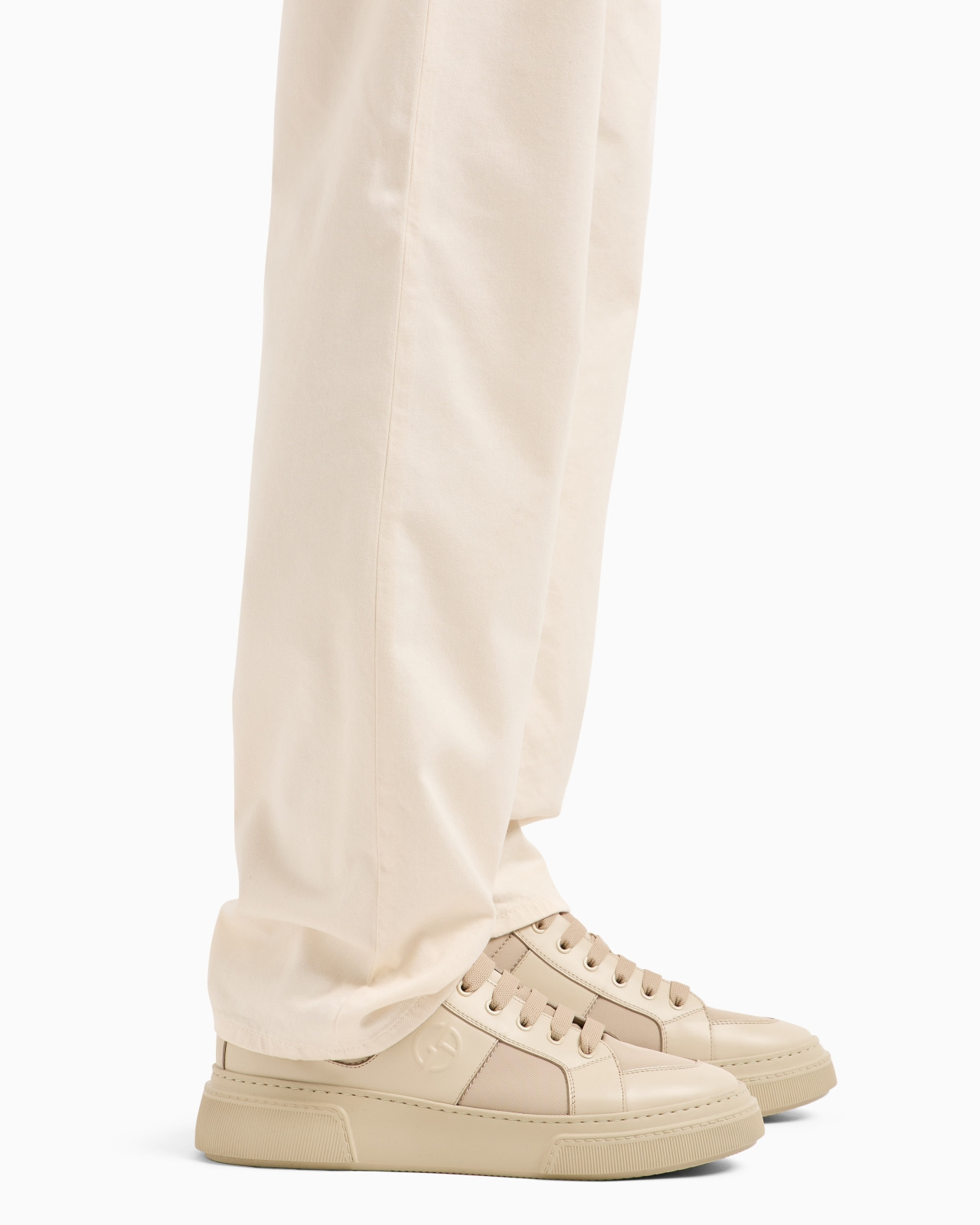 STRETCH COTTON AND SILK, REGULAR-FIT, FIVE-POCKET TROUSERS - 5